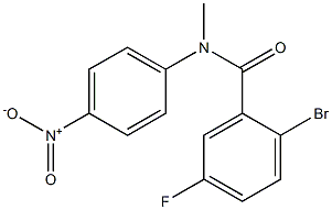 2-bromo-5-fluoro-N-methyl-N-(4-nitrophenyl)benzamide Structure