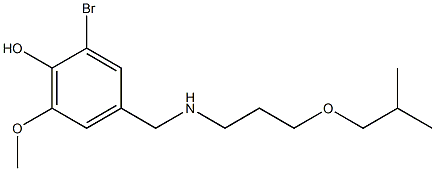 2-bromo-6-methoxy-4-({[3-(2-methylpropoxy)propyl]amino}methyl)phenol Structure