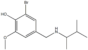2-bromo-6-methoxy-4-{[(3-methylbutan-2-yl)amino]methyl}phenol Structure