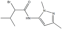 2-bromo-N-(1,3-dimethyl-1H-pyrazol-5-yl)-3-methylbutanamide 구조식 이미지