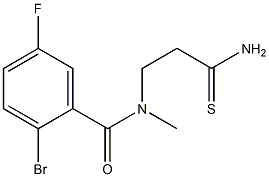 2-bromo-N-(2-carbamothioylethyl)-5-fluoro-N-methylbenzamide 구조식 이미지