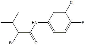 2-bromo-N-(3-chloro-4-fluorophenyl)-3-methylbutanamide 구조식 이미지