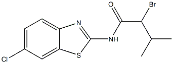 2-bromo-N-(6-chloro-1,3-benzothiazol-2-yl)-3-methylbutanamide 구조식 이미지