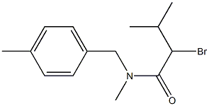 2-bromo-N,3-dimethyl-N-[(4-methylphenyl)methyl]butanamide 구조식 이미지