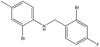 2-bromo-N-[(2-bromo-4-fluorophenyl)methyl]-4-methylaniline Structure