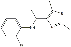 2-bromo-N-[1-(2,5-dimethyl-1,3-thiazol-4-yl)ethyl]aniline 구조식 이미지