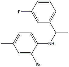 2-bromo-N-[1-(3-fluorophenyl)ethyl]-4-methylaniline Structure