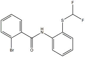 2-bromo-N-{2-[(difluoromethyl)sulfanyl]phenyl}benzamide 구조식 이미지