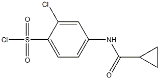 2-chloro-4-[(cyclopropylcarbonyl)amino]benzenesulfonyl chloride 구조식 이미지