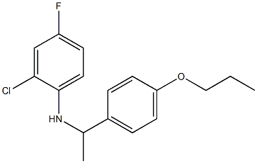 2-chloro-4-fluoro-N-[1-(4-propoxyphenyl)ethyl]aniline 구조식 이미지