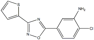 2-chloro-5-[3-(thiophen-2-yl)-1,2,4-oxadiazol-5-yl]aniline 구조식 이미지
