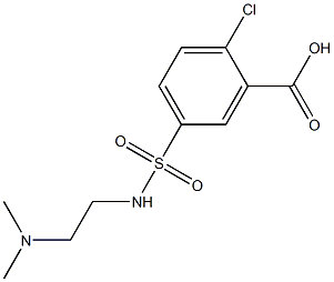 2-chloro-5-{[2-(dimethylamino)ethyl]sulfamoyl}benzoic acid Structure