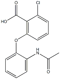 2-chloro-6-(2-acetamidophenoxy)benzoic acid Structure
