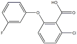 2-chloro-6-(3-fluorophenoxy)benzoic acid 구조식 이미지