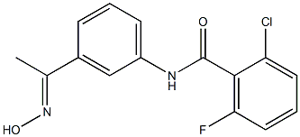 2-chloro-6-fluoro-N-{3-[1-(hydroxyimino)ethyl]phenyl}benzamide Structure