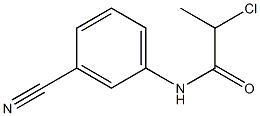 2-chloro-N-(3-cyanophenyl)propanamide Structure