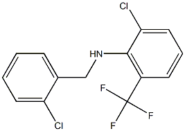 2-chloro-N-[(2-chlorophenyl)methyl]-6-(trifluoromethyl)aniline 구조식 이미지