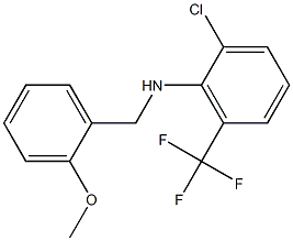 2-chloro-N-[(2-methoxyphenyl)methyl]-6-(trifluoromethyl)aniline Structure