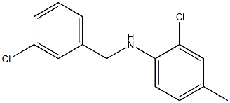 2-chloro-N-[(3-chlorophenyl)methyl]-4-methylaniline Structure