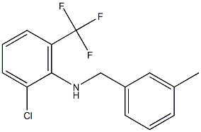 2-chloro-N-[(3-methylphenyl)methyl]-6-(trifluoromethyl)aniline Structure