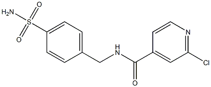 2-chloro-N-[(4-sulfamoylphenyl)methyl]pyridine-4-carboxamide Structure