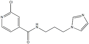 2-chloro-N-[3-(1H-imidazol-1-yl)propyl]pyridine-4-carboxamide 구조식 이미지