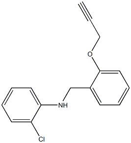 2-chloro-N-{[2-(prop-2-yn-1-yloxy)phenyl]methyl}aniline 구조식 이미지