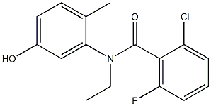 2-chloro-N-ethyl-6-fluoro-N-(5-hydroxy-2-methylphenyl)benzamide 구조식 이미지