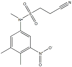 2-cyano-N-(3,4-dimethyl-5-nitrophenyl)-N-methylethane-1-sulfonamido 구조식 이미지