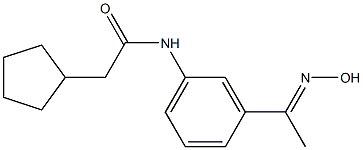 2-cyclopentyl-N-{3-[(1E)-N-hydroxyethanimidoyl]phenyl}acetamide 구조식 이미지