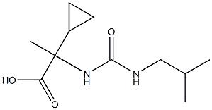 2-cyclopropyl-2-{[(isobutylamino)carbonyl]amino}propanoic acid 구조식 이미지