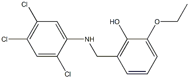 2-ethoxy-6-{[(2,4,5-trichlorophenyl)amino]methyl}phenol Structure