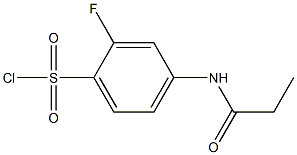 2-fluoro-4-propanamidobenzene-1-sulfonyl chloride Structure