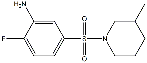 2-fluoro-5-[(3-methylpiperidine-1-)sulfonyl]aniline 구조식 이미지