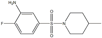 2-fluoro-5-[(4-methylpiperidine-1-)sulfonyl]aniline 구조식 이미지