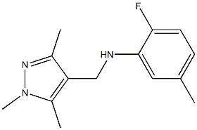 2-fluoro-5-methyl-N-[(1,3,5-trimethyl-1H-pyrazol-4-yl)methyl]aniline 구조식 이미지