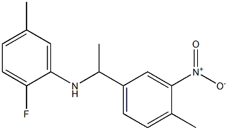 2-fluoro-5-methyl-N-[1-(4-methyl-3-nitrophenyl)ethyl]aniline 구조식 이미지