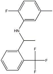 2-fluoro-5-methyl-N-{1-[2-(trifluoromethyl)phenyl]ethyl}aniline 구조식 이미지