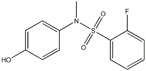 2-fluoro-N-(4-hydroxyphenyl)-N-methylbenzene-1-sulfonamide Structure