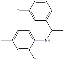 2-fluoro-N-[1-(3-fluorophenyl)ethyl]-4-methylaniline 구조식 이미지