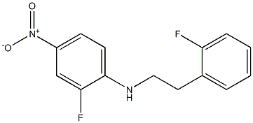 2-fluoro-N-[2-(2-fluorophenyl)ethyl]-4-nitroaniline 구조식 이미지