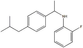 2-fluoro-N-{1-[4-(2-methylpropyl)phenyl]ethyl}aniline Structure