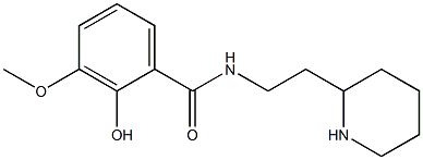 2-hydroxy-3-methoxy-N-(2-piperidin-2-ylethyl)benzamide Structure