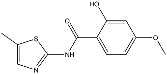 2-hydroxy-4-methoxy-N-(5-methyl-1,3-thiazol-2-yl)benzamide Structure