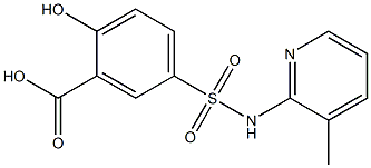 2-hydroxy-5-[(3-methylpyridin-2-yl)sulfamoyl]benzoic acid 구조식 이미지