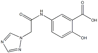 2-hydroxy-5-[2-(1H-1,2,4-triazol-1-yl)acetamido]benzoic acid 구조식 이미지