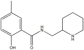 2-hydroxy-5-methyl-N-(piperidin-2-ylmethyl)benzamide Structure
