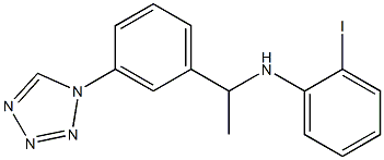 2-iodo-N-{1-[3-(1H-1,2,3,4-tetrazol-1-yl)phenyl]ethyl}aniline 구조식 이미지