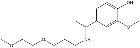 2-methoxy-4-(1-{[3-(2-methoxyethoxy)propyl]amino}ethyl)phenol Structure