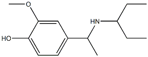 2-methoxy-4-[1-(pentan-3-ylamino)ethyl]phenol 구조식 이미지